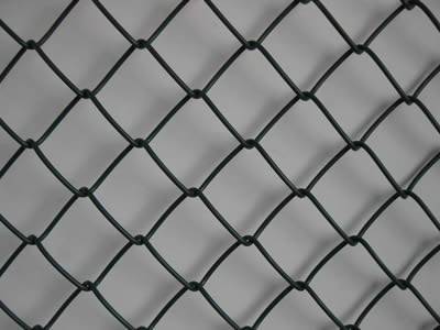 There is a piece of silt fence wire mesh with black coated.
