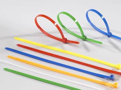 There are zip ties in different colors.