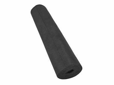 There is a roll of non-woven silt fence fabric in plain black.